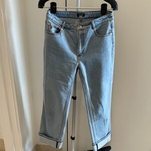 kate spade Light Blue Cropped Straight Jeans